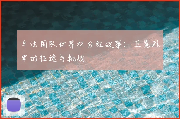 年法国队世界杯分组故事：卫冕冠军的征途与挑战
